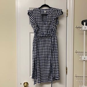 Old Navy MATERNITY navy and white check dress